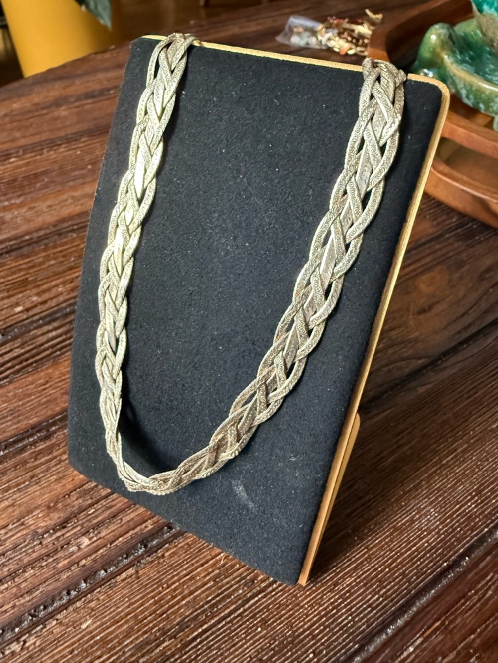 Sterling Silver Braided Multi-Strand Necklace - Silver Italy 925
